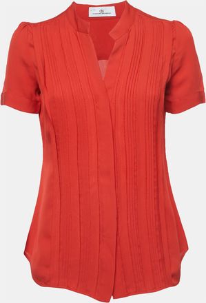 Carolina Herrera Red Silk Top