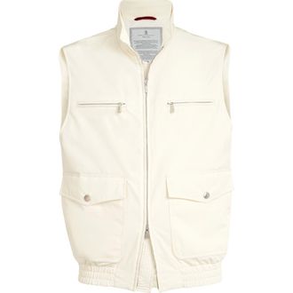 Brunello Cucinelli Nylon vest with padding in Panama at Nordstrom, Size 62 It