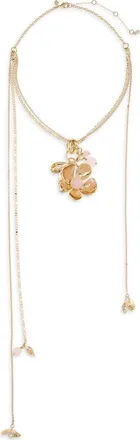 Kate Spade New York gilded garden statement necklace in Blush at Nordstrom