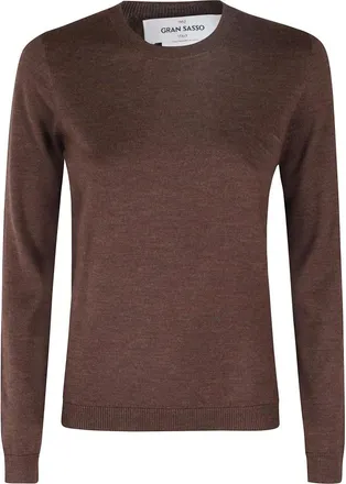 Gran Sasso Truien & Vesten, Dames, Bruin, XS, Girocollo Sweater