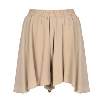 La Haine Inside Us Wide-Leg Shorts - Dames - Korte broeken - Beige - Maat: S Viscose