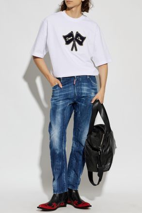 Dsquared2 T-shirt With Patch, Mens, White