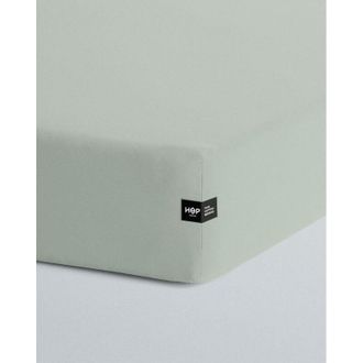 OEM S&aacute;bana Bajera Pure - Verde Salvia 180 X 200 Cm - Con Banda Ajustable (altura Hasta 20 Cm)