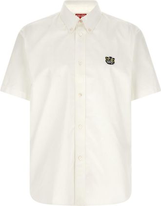 Kenzo White Wild Tiger Crest Shirt