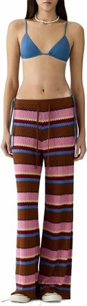 Guest In Residence Palazzo Pants In Burnt Sienna Combo
