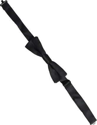 Dolce & Gabbana Silk Satin Bow Tie - Black