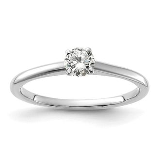 Diamond2Deal 14k Gold Lab Grown Diamond Engagement Ring 0.33Ct Clarity- VS Color- D-E