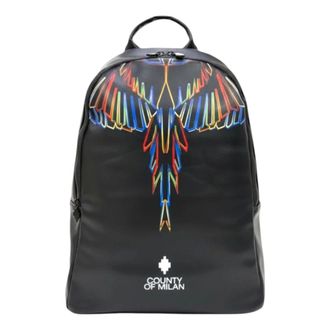 Marcelo Burlon Backpacks, male, Black, Size: ONE SIZE Comas260312 Backpack