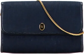 Dior Pre-owned Womens Vintage Shoulder Bag Chain - Dark Blue Textile - One Size