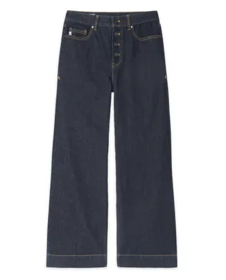 Stio | Womens Rivet Wide Leg Jean, Size 10 Regular in Denim | Cotton