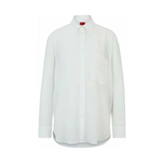 HUGO BOSS Dames, Blouses & Shirts, Wit, Maat: M