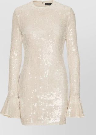 Rotate sequin embellished dress flared cuffs