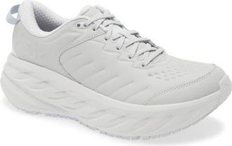 Hoka One One Bondi SR Water Resistant Sneaker in Harbor Mist /Lunar Rock at Nordstrom, Size 10.5
