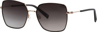 Brendel eyewear Sonnenbrille BRENDEL EYEWEAR 905059, Damen, schwarz (schwarz, hellgold), matt, metallic, Sonnenbrillen Sonnenbrille, Form Karree/Eckig, leichter Verla