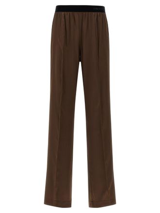 Tom Ford Brown Silk Casual Womens Pants