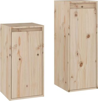 vidaXL Muebles Para Tv 2 Piezas Madera Maciza De Pino Vidaxl