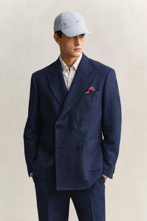 GANT Men Seersucker Cap (ONE SIZE) VINTAGE BLUE