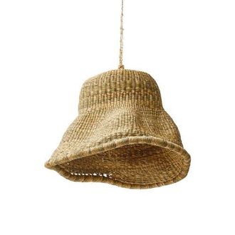 Indego Africa Oka Askew Pendant Lamp Shade in Natural Elephant Swamp Grass at Nordstrom