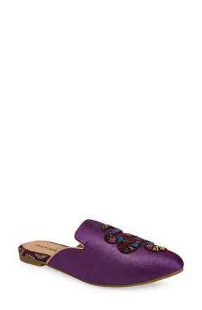 Fuchsia Embroidered Serpent Pointed Toe Mule in Purple at Nordstrom, Size 11