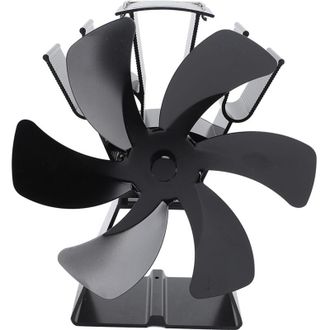 OEM Ventilador De Estufa De Calor De Aleaci&oacute;n De Aluminio De 6 Aspas, Ventilador De Escritorio Con Control Manual Para Estufas De Le&ntilde;a Y Quemadores De Pel