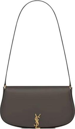 Saint Laurent Shoulder Bags, female, Gray, Size: ONE SIZE Demi Lune Shoulder Bag