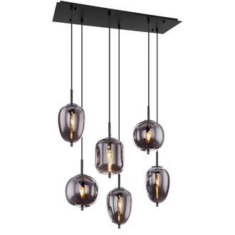 Globo Lighting L&aacute;mpara Colgante - Blacky - Negro - Vidrio - Gran L&aacute;mpara