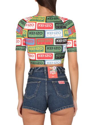 Kenzo Logo-Embroidered Top - Multicolor