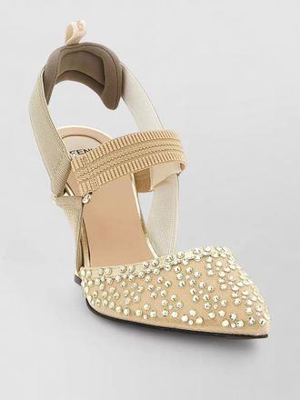 Fendi colibr&igrave; slingback sandals embellished design
