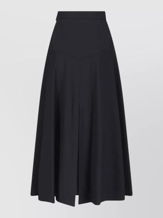 Burberry high waist pleated skirt mid length belt