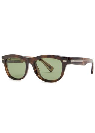 Brunello Cucinelli Stanley Wayfarer-style Sunglasses - Brown Havana - One Size