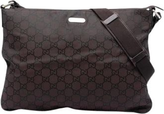 Gucci Pre-owned Cross Body Bags, female, Brown, Size: ONE SIZE Pre-owned Nylon Crossbody Bag