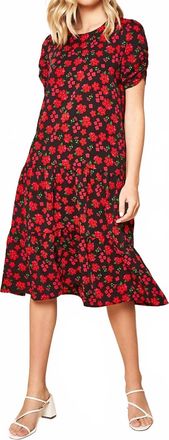 Sugarlips Mandi Floral Tiered Midi Dress