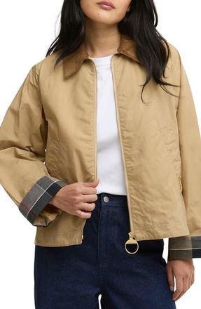 Barbour Catlin Casual Jacket in Beige/dress Tartan at Nordstrom, Size 16 Us