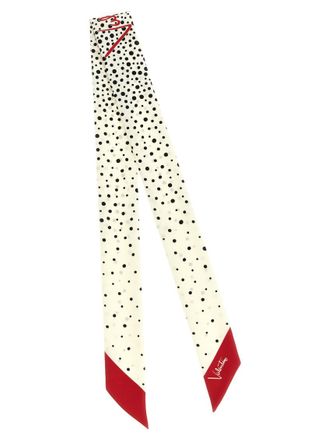 Valentino Garavani Off-White Little Star Starry Polka Dot Scarves