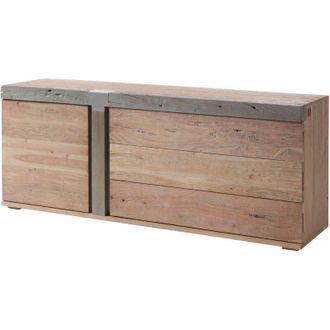 Massivmoebel24 AMSTERDAM 111 Credenza in legno di acacia - laccato / natur 180x45x75