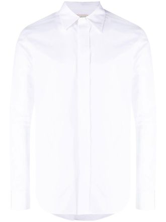 Alexander McQueen pointed-collar poplin shirt - White