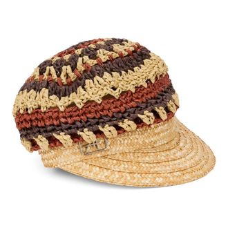 Alberta Ferretti Hoed met gevlochten design - Dames - Hoeden - Beige - M - Accessoires