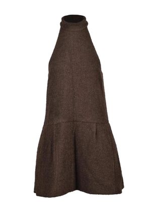 We11done Boucl&eacute; Wool Alpaca Dress - Brown
