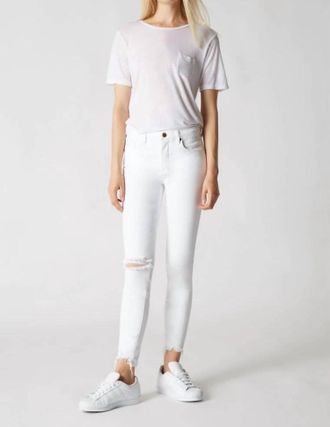 Blank NYC Skinny Ripped Knee Jean In White