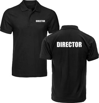 Generic Director Print Polo Shirt Films Artistic and Dramatic Controller Film Crew Filming Television Work Work Wear Uniform Adult Unisex Polo Top (Black, 2XL