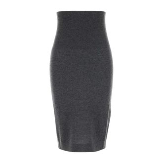 Stella McCartney Wool Pencil Skirt - female - Stella McCartney - Pencil Skirts - Gray - S - Skirts