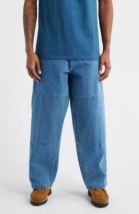 Obey Bigwig Double Knee Worker Jeans in Light Indigo at Nordstrom, Size 30