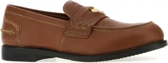 Miu Miu Womens Calfleather Loafer Brown