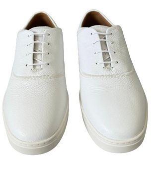 Giorgio Armani White Leather Sneakers Size 44.5