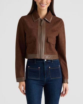 Ellen Tracy Womens Zip Front Jacket