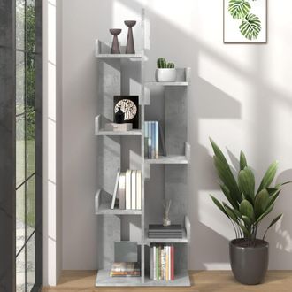 vidaXL Estanter&iacute;a De Madera De Ingenier&iacute;a Gris Hormig&oacute;n 48x25,5x140 Cm Vidaxl