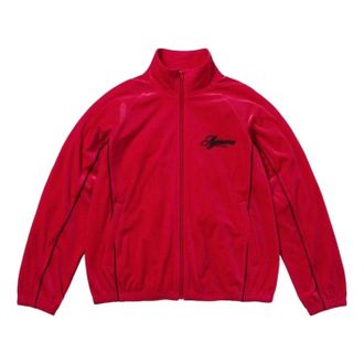 SUPREME SS26 Velour Mesh Track Jacket Red SUP-SS26-121-RED