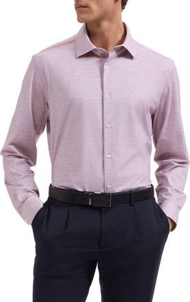 Bugatchi James OoohCotton Space Dye Button-Up Shirt in Wood Rose at Nordstrom, Size Xx-Large