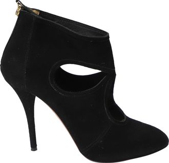 Aquazzura Sexy Thing Ankle Boots in Black Suede