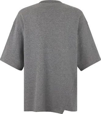 Dolce & Gabbana Mens T-Shirt Oversized Cotton Grey Melange T-Shirts And Polos